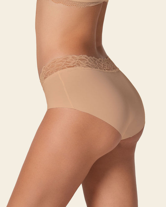 Ultra Light Lace Trim Hipster Panty