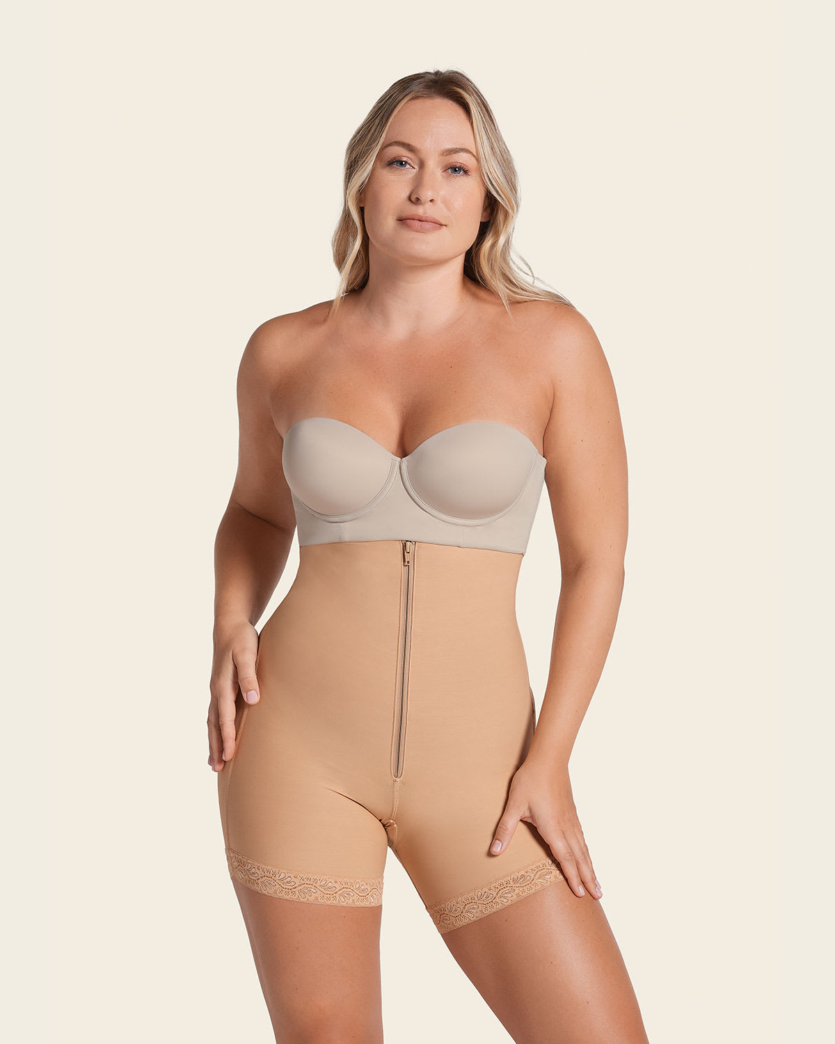 Firm Tummy Control Strapless Shaper with Butt Lifter