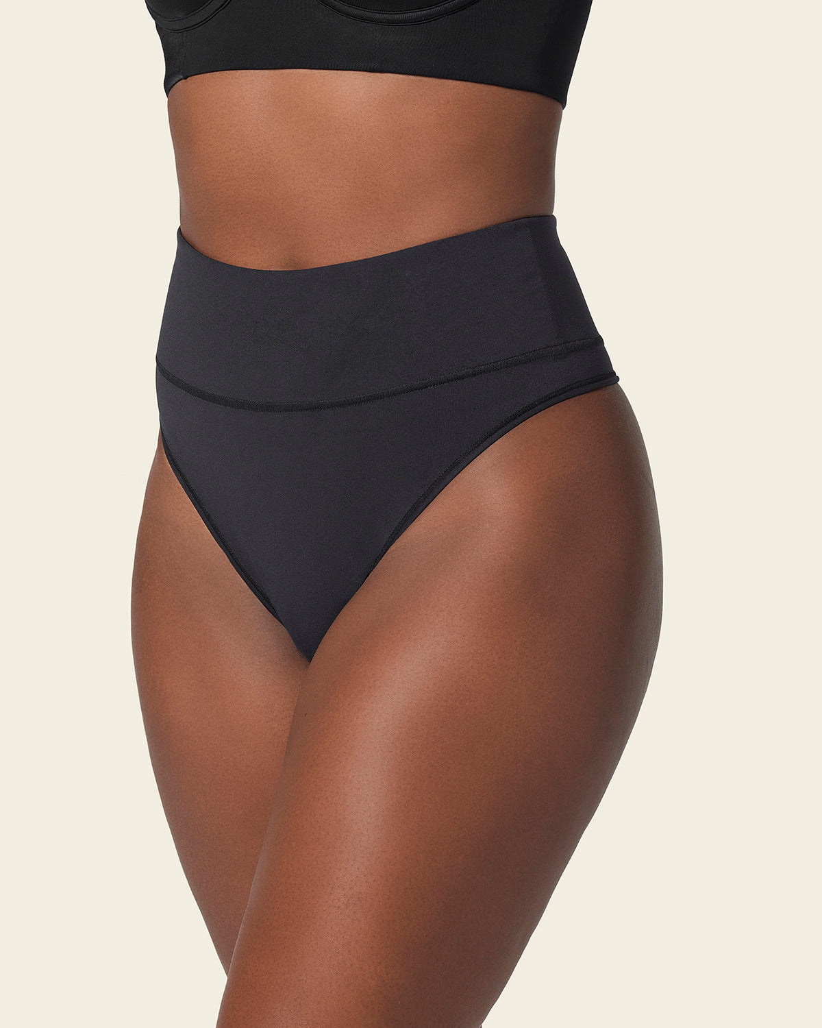 High-Waisted Seamless Moderate Shaper Thong Panty