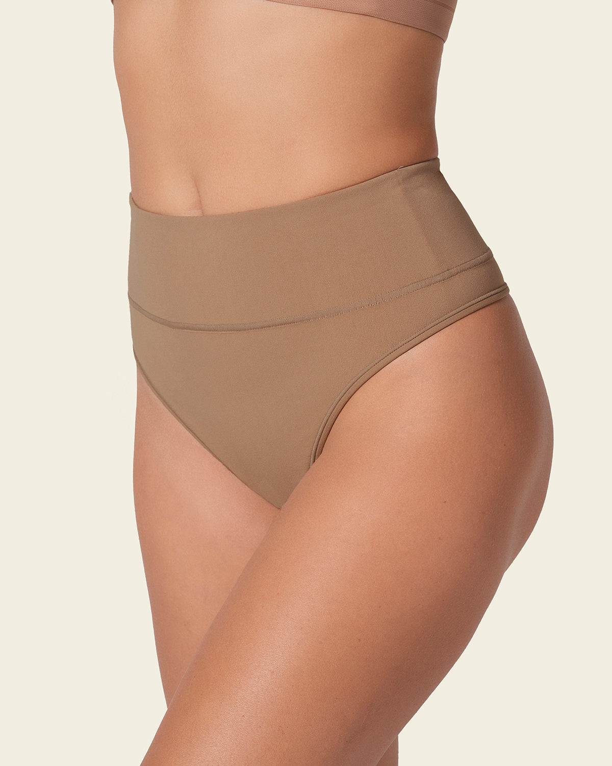 High-Waisted Seamless Moderate Shaper Thong Panty