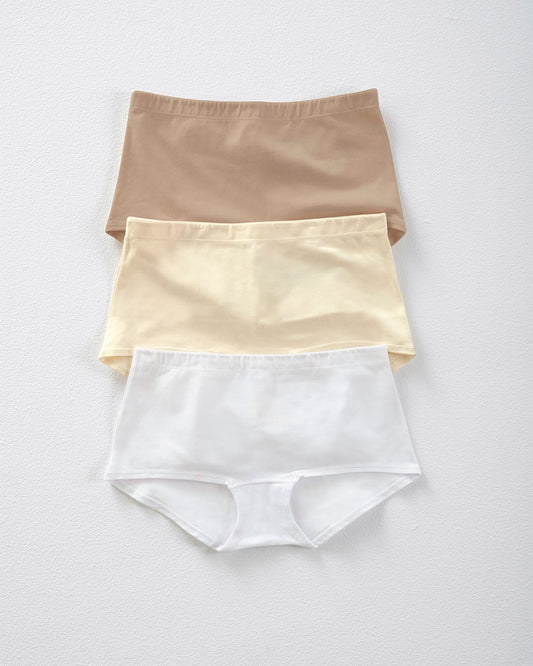 3-Pack Stretch Cotton Comfy Boyshort Panties