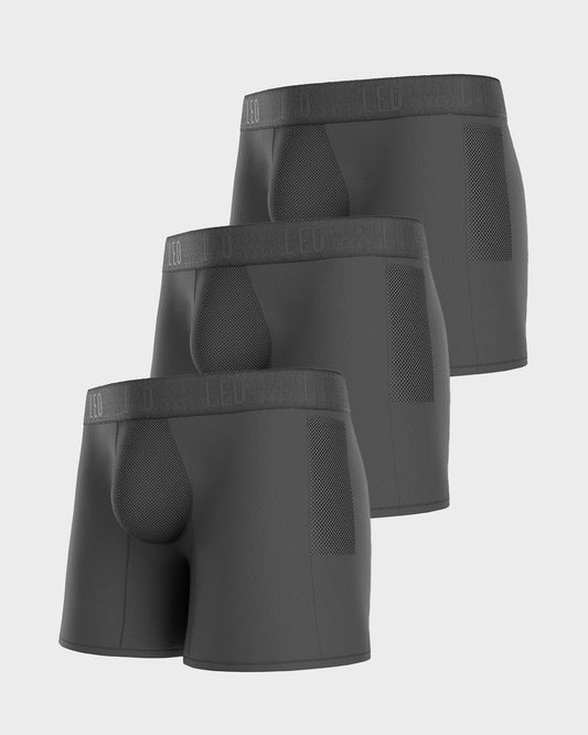 3-Pack Long Athletic Boxer Brief with Side Pocket