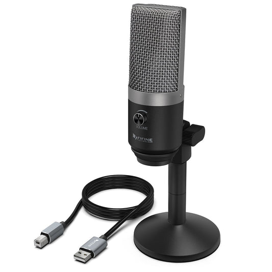 FIFINE K670/670B USB Mic with A Live Monitoring Jack for Streaming Podcasting on Mac/Windows