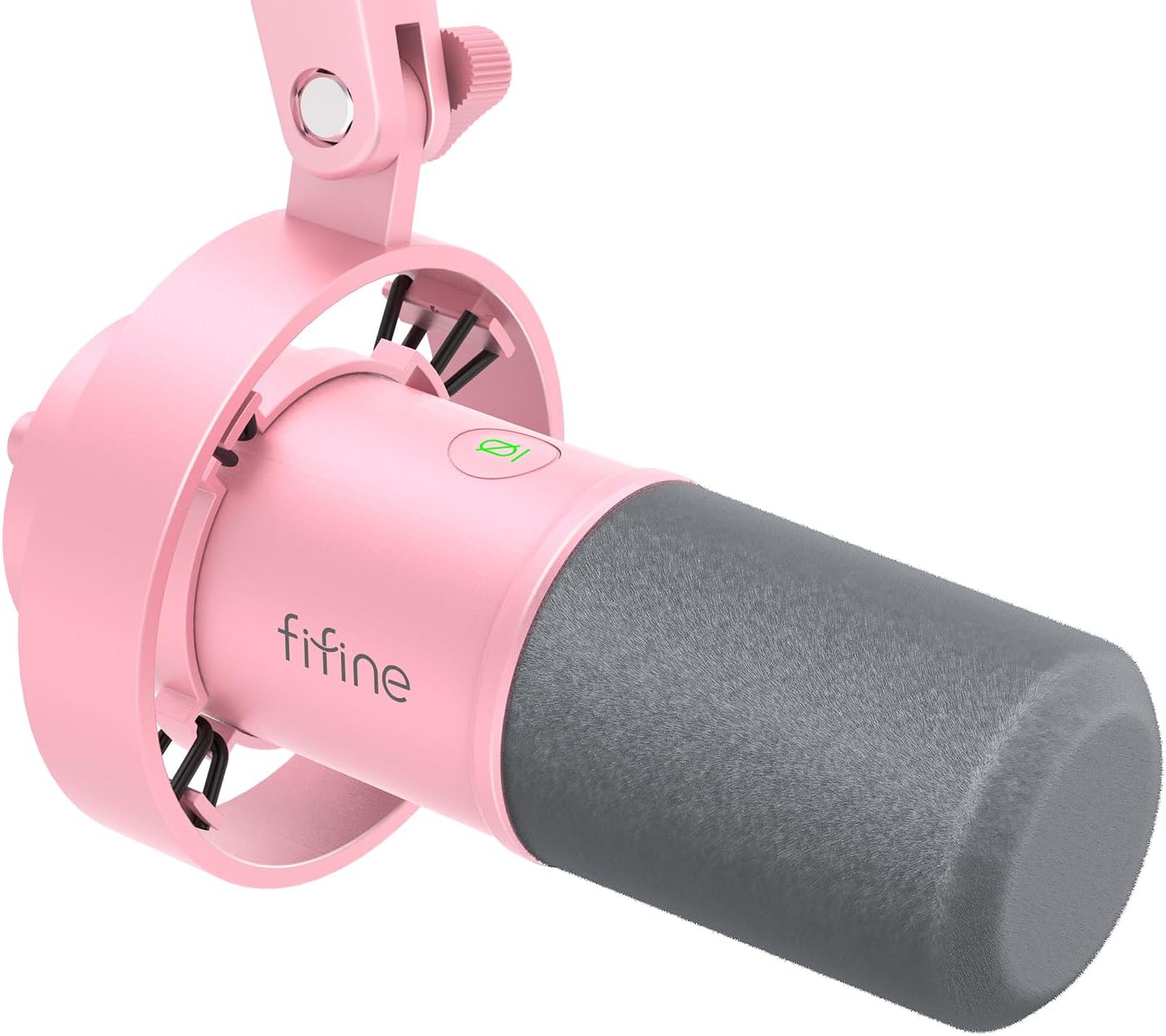 FIFINE K688 USB/XLR Dynamic Mic with Shock Mount, Touch-Mute, Headphone Jack, I/O Controls for Podcasting