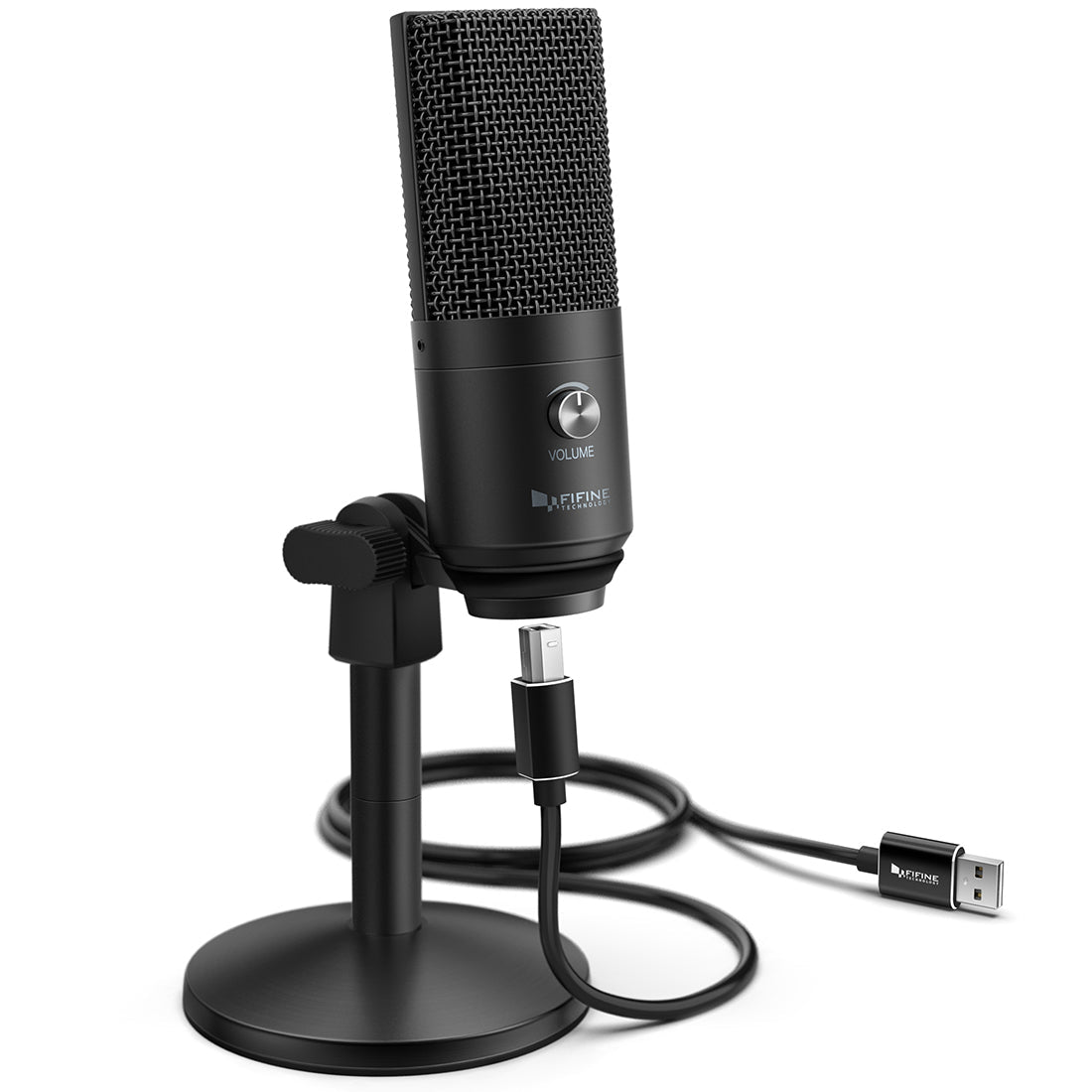 FIFINE K670/670B USB Mic with A Live Monitoring Jack for Streaming Podcasting on Mac/Windows