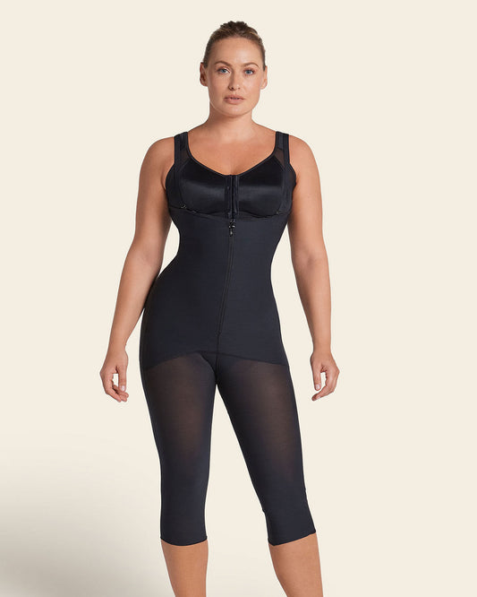 Post-Surgical Calf-Length Girdle with Front Hook-and-Zip Closure