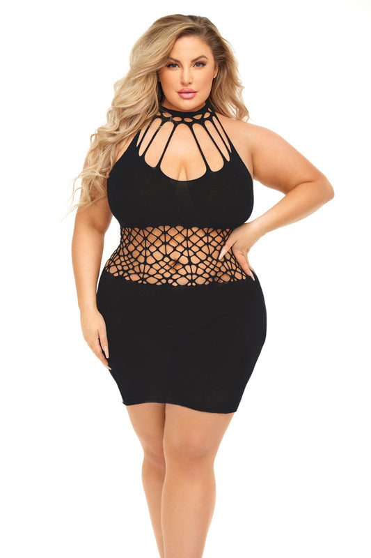 Rich B Phase Dress in Black Curvy Size