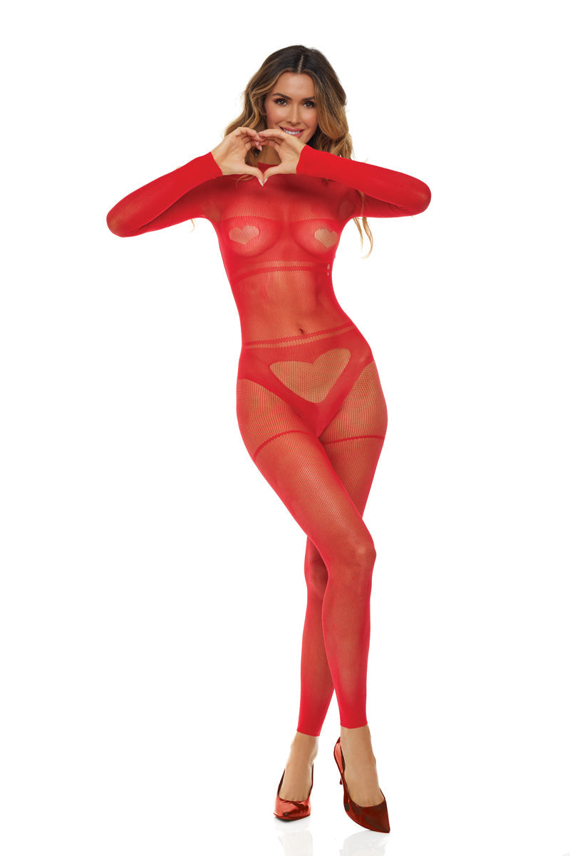 Mad Love Bodystocking in Red